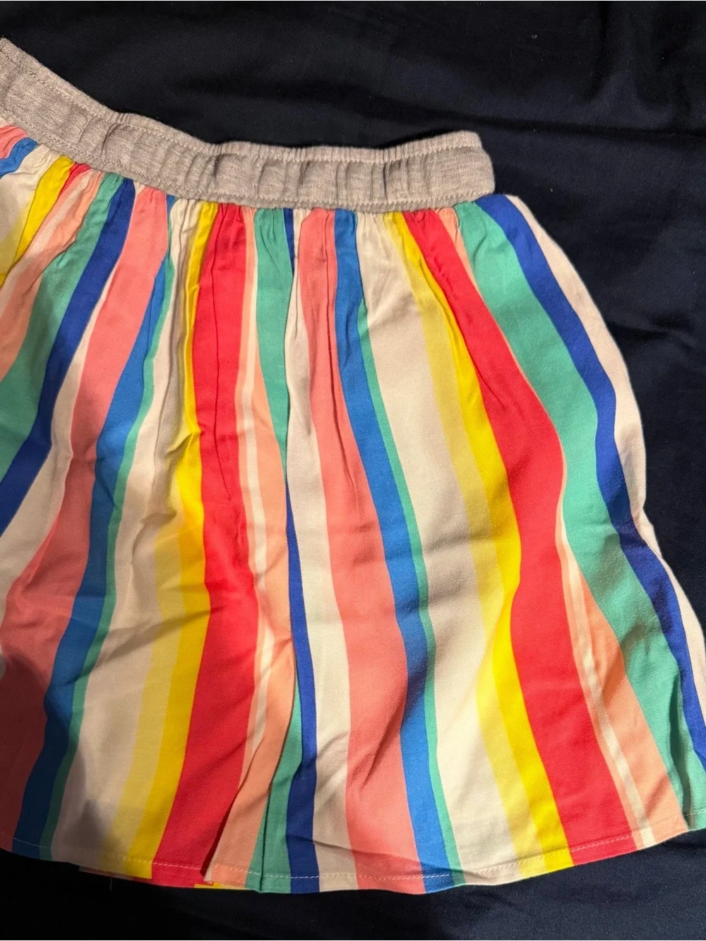 Cat & Jack Multi-Color Rainbow Stripe Skirt - Red, Yellow, Green, Blue, Pink